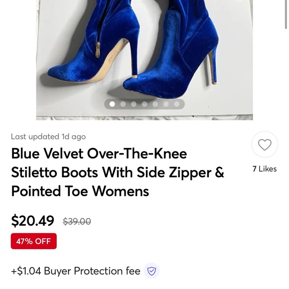 Stylish Blue Women's Boots - Picture 5 of 7